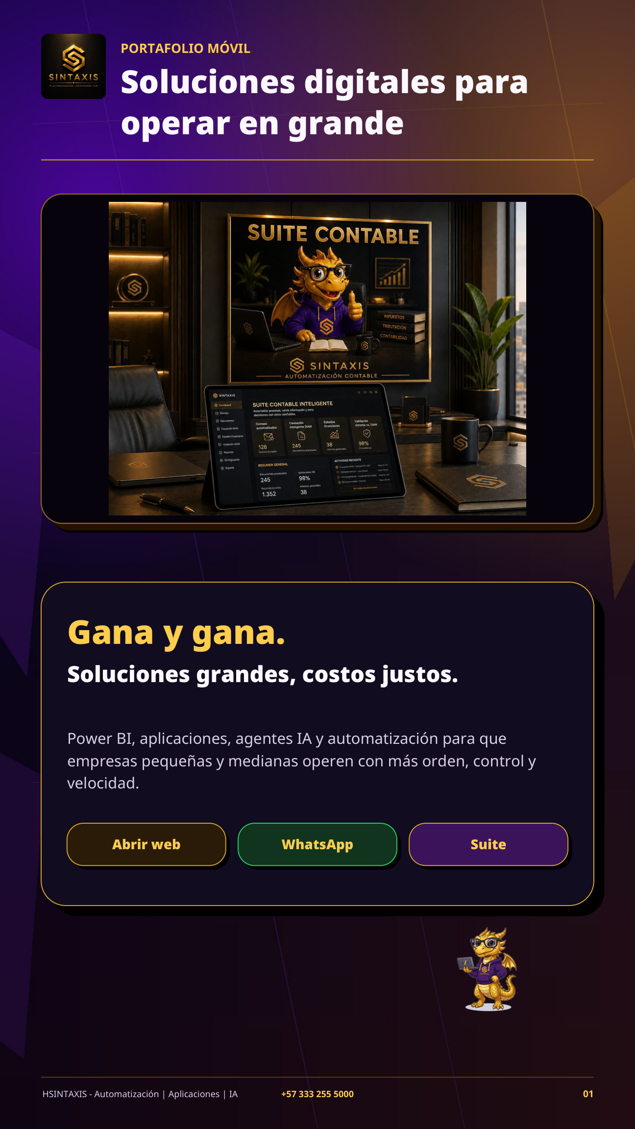 Vista previa del Portafolio Comercial HSintaxis
