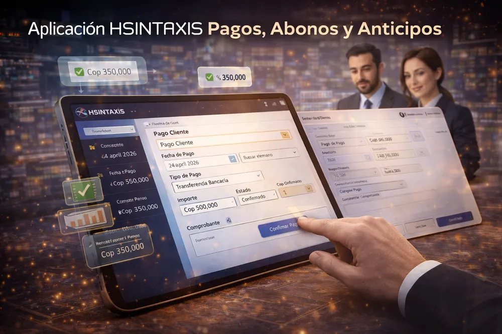 Aplicación HSINTAXIS Pagos, Abonos y Anticipos