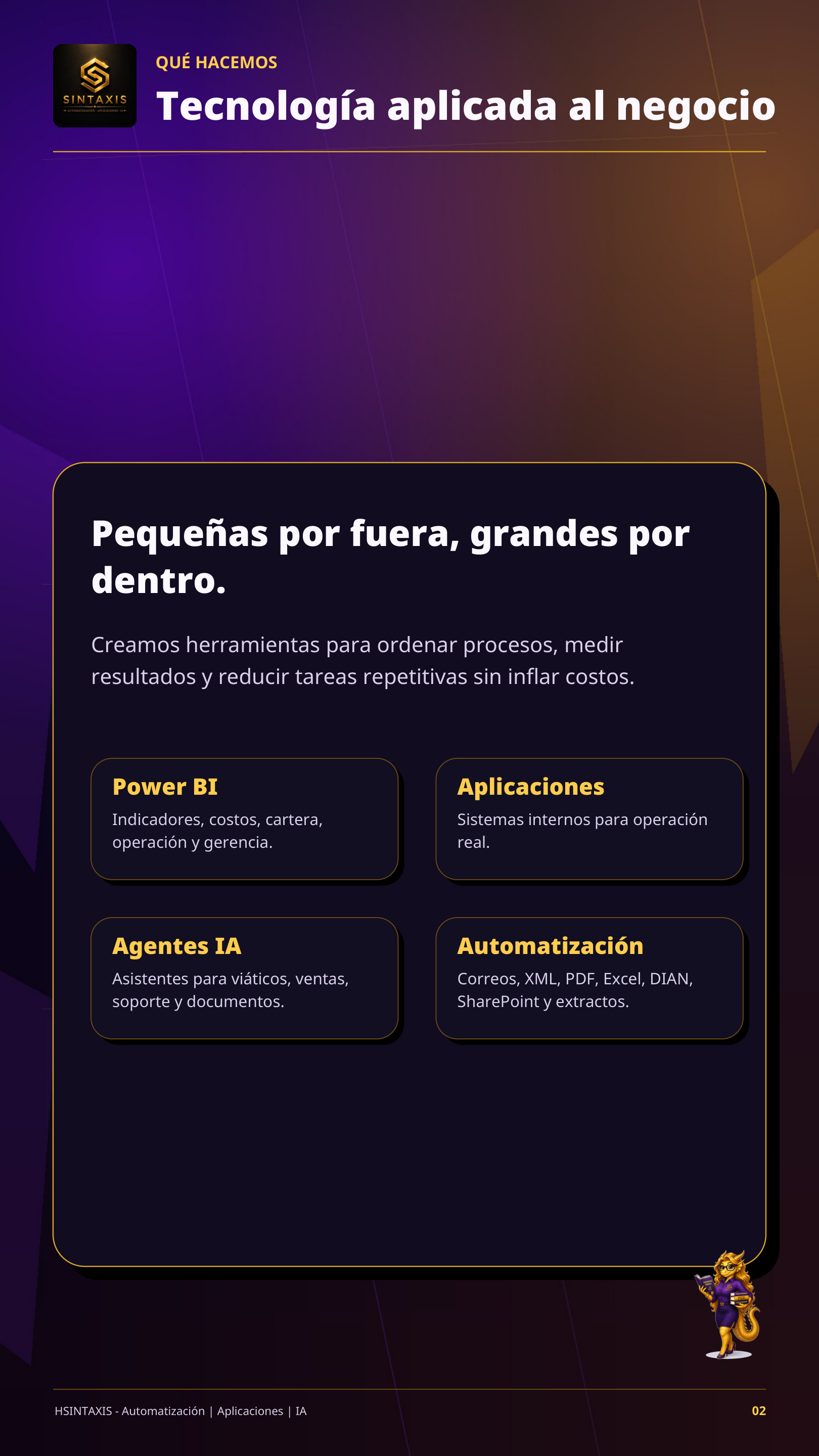 Página 2 del portafolio HSINTAXIS